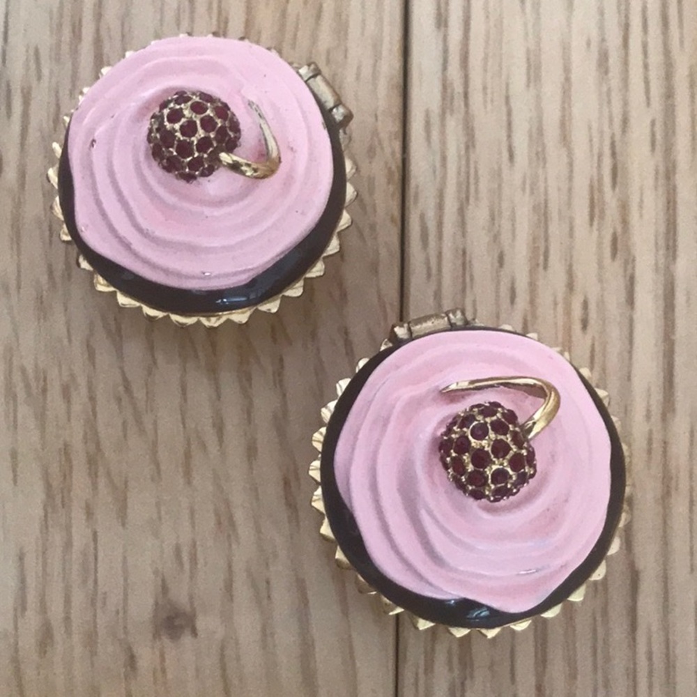 🍒 RARE! 🧁 Sweet 🧁 Juicy Couture Jumbo Pink Cupcake Cherry Topped Trinket Box